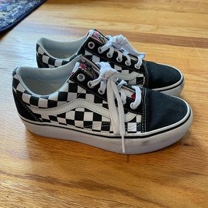 Vans Checkerboard Platform Sneakers